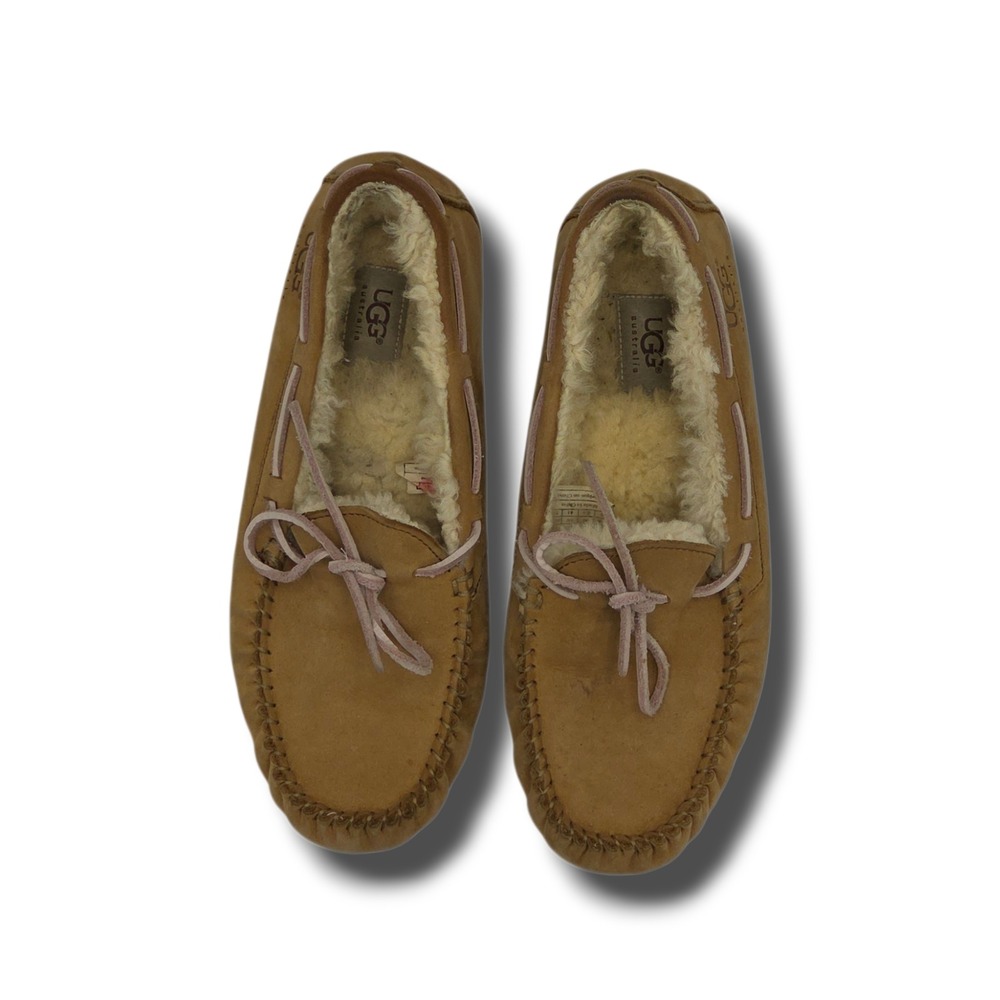 UGG Dakota Slippers Womens 10 Brown Slip On Water Resistant‎ Suede Shearling